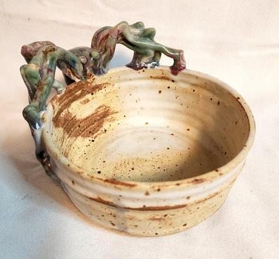 Lot #71 Studio Pottery - bowl with crab/lobster - signed