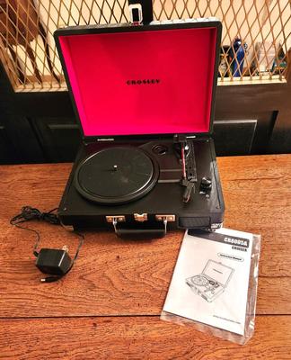 Lot #74 Crosley Cruiser Portable Suitcase Turntable - works