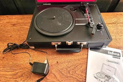 Lot #74 Crosley Cruiser Portable Suitcase Turntable - works