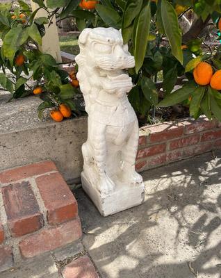 Pair of Chinese Dog Lion Garden Statues