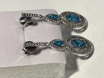 New Never Worn Dainty .925 Sterling Silver Dangling Stud Back Earrings as Pictured. FREE DOMESTIC SHIPPING.