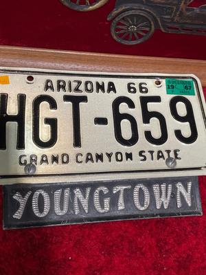 1966 license plate & car wall art