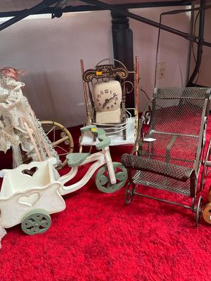 Doll buggies, planters, etc