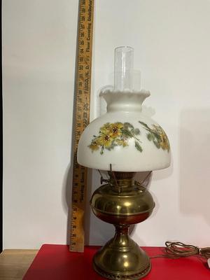 Rayo Lamp, Glass top and brass base - electric