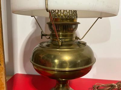 Rayo Lamp, Glass top and brass base - electric