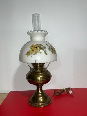 Rayo Lamp, Glass top and brass base - electric