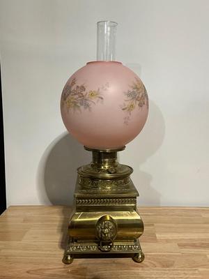 Vintage The Parker Lamp Company Hurricane Lamp