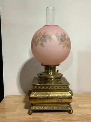 Vintage The Parker Lamp Company Hurricane Lamp