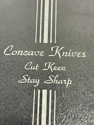 Vintage Kinfolks Chrome 2 Pc Knife Fork Concave Knives Cut Keen Carving Set In Box