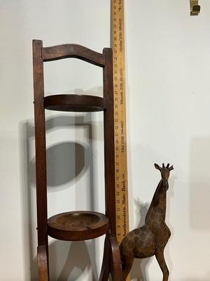 Giraffe and Plant Stand