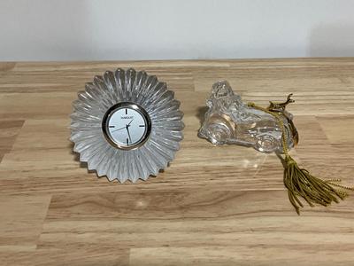 Marquis by Waterford Blaze small Clock and Santa