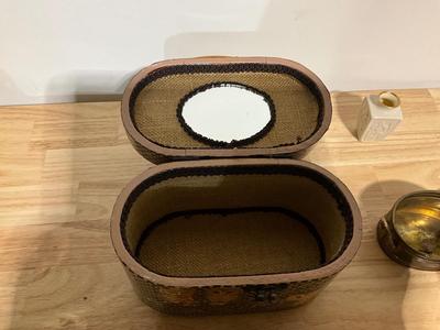 Owl Jewelry Box, Brass Bell, brass bell, bud vase