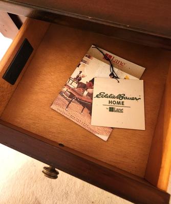 Lot #78 Eddie Bauer Home End/Lamp Table w/drawer