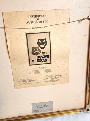 Lot #79 Glen Weber 1983 Mardi Gras Tribute to Alvin Sharpe - Artist's Proof