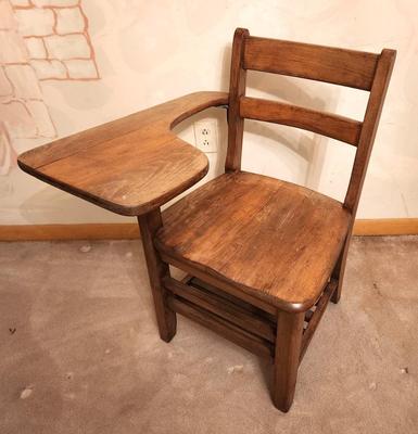 Lot #80 Vintage Oak Student's Desk