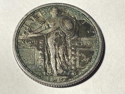 1917-P EXTRA FINE+ TYPE-I STANDING LIBERTY QUARTER TYPE COIN AS PICTURED. FREE DOMESTIC SHIPPING.