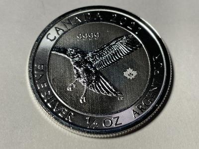 2021 $2 Canadian Birds of Prey Series - RED-TAILED HAWK, 1/2 Troy Oz., .9999 Silver Coin as Pictured. FREE DOMESTIC SHIPPING.
