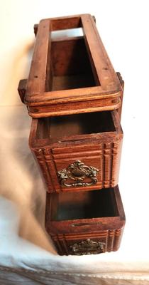 Lot #86 Antique Sewing Machine Drawers - Oak