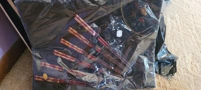 Table lamp, placemats with chop sticks