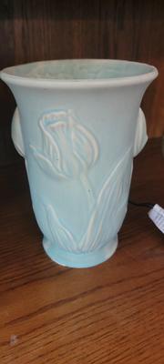 Pair small lamps, USA Pottery