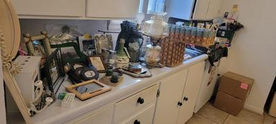 Frames, lamp, basket