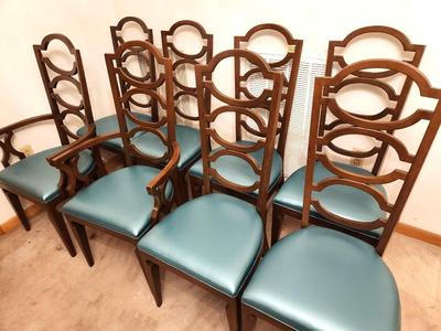 Lot #91 Batesville Cabinet Company Lot of 8 MCM Dining Room Chairs