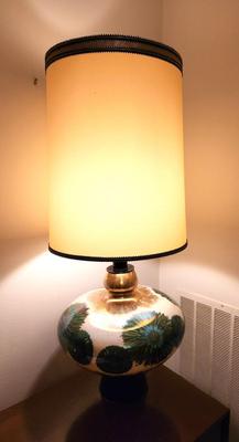 Lot #96 Laurel Reverse Painted Glass Lamp - Mid Century Modern
