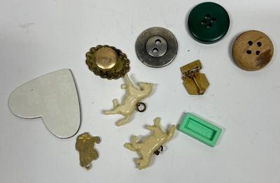 Random Trinket Lot: Winnie the Pooh Charm, Horse Charms, Lapel Pins and More