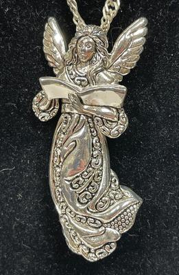 Angel Figure Silver-tone necklace