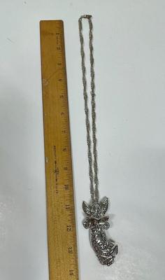 Angel Figure Silver-tone necklace