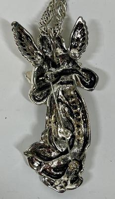 Angel Figure Silver-tone necklace