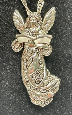Angel Figure Silver-tone necklace