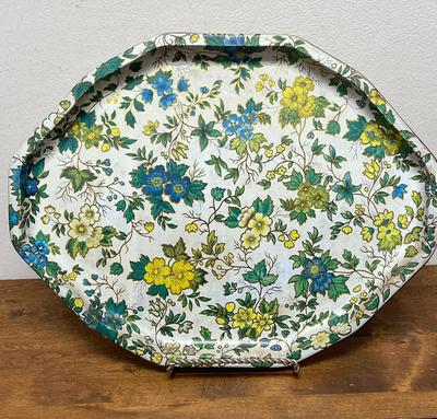 Vintage Daher Decorated Ware Serving Tray Floral Design