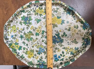 Vintage Daher Decorated Ware Serving Tray Floral Design