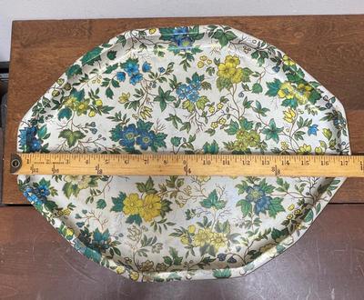 Vintage Daher Decorated Ware Serving Tray Floral Design
