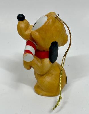 Disney Baby Pluto with Candy Cane Christmas Ornament