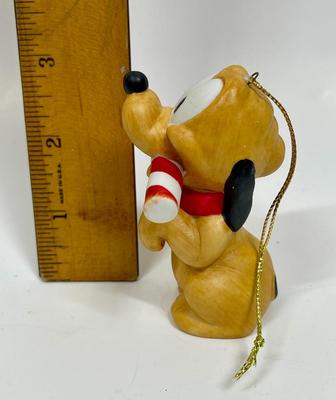 Disney Baby Pluto with Candy Cane Christmas Ornament