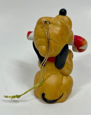 Disney Baby Pluto with Candy Cane Christmas Ornament