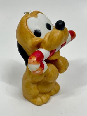 Disney Baby Pluto with Candy Cane Christmas Ornament