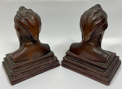 Rare DANTE Alighieri Bronze/Copper Bookends c. 1920