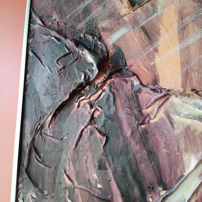 LOT 3B: Large Abstract Mixed-Media on Canvas 5ft x 5ft