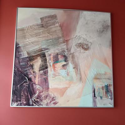 LOT 3B: Large Abstract Mixed-Media on Canvas 5ft x 5ft