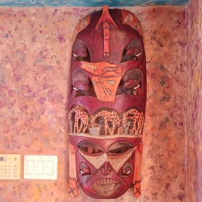 LOT 8B: Large Hand-Carved Kenya African Tribal Mask