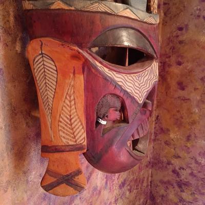 LOT 8B: Large Hand-Carved Kenya African Tribal Mask