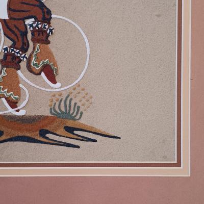 LOT 10B: Walter Watchman 'Hoop Dancer' Sand Painting