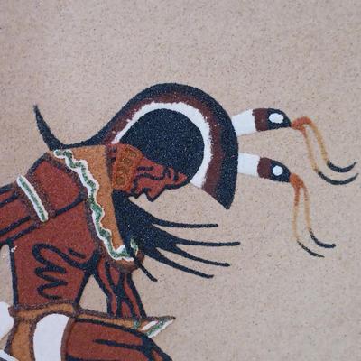LOT 10B: Walter Watchman 'Hoop Dancer' Sand Painting