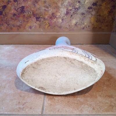 LOT 11B: Signed Gina Arrighetti Gold Inlay Southwestern Vase w/ Charles Fotch Signed Vase