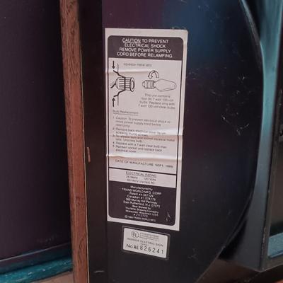 LOT 20B: Vintage Löwenbräu Brewery Glass-Front Lighted Bar Sign, Budweiser Salutes Mirror & Plastic Booze Bank