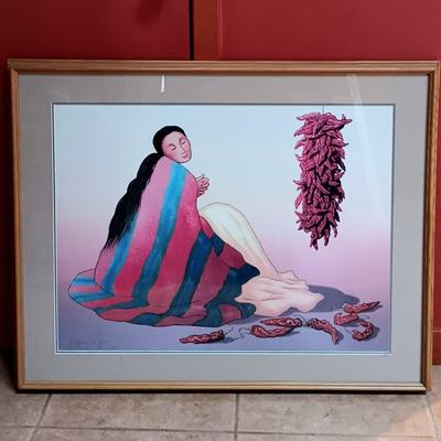 LOT 21B: R.C. Gorman Signed 'LA Roja' Print