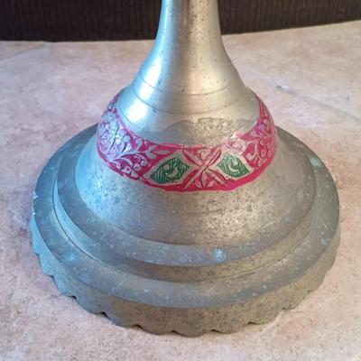 LOT 22B: Etched Brass Floor Hookah 4-1/2 ft